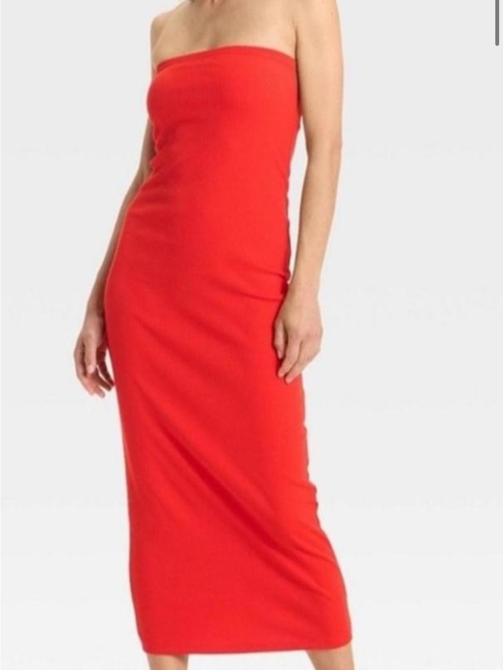 a new day Red Strapless Maxi Dress